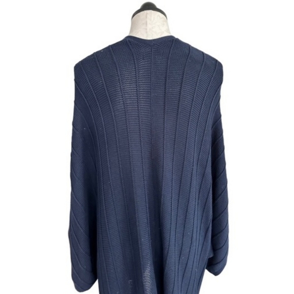 Banana Republic Jasmine Organic Cotton Duster Cardigan Long Sweater Navy XL/XXL - Picture 9 of 16